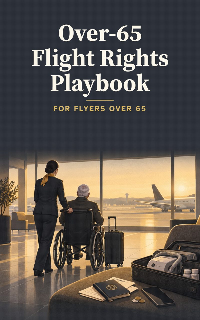 The cover of The Over-65 Flight Rights Playbook